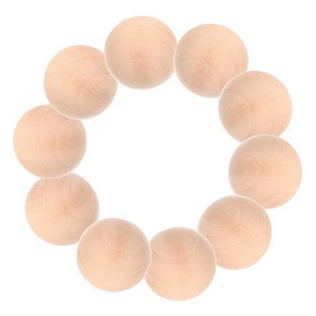 Operitacx 10pcs Wooden Ball Unfinished Wood Spheres Gse Small Wood Balls Round Wood Balls Kid Craft Bingo Balls DIY Wooden Beads Wine Decanter Bingo Operitacx