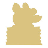 Pig Cutout Unfinished Wood Nursery Kids Room Paint Party Everyday Door Hanger MDF Shape Canvas Style 7 (12") Diverse Woodworking