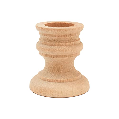 Woodpeckers Unfinished Wood Country Candle Cups, 1-7/8 inch with 7/8 inch Taper Candle Hole, Pack of 25 Woodpeckers