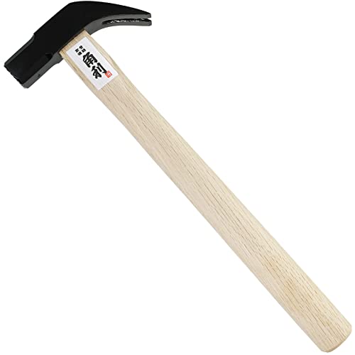 KAKURI Japanese Claw Hammer Milled Face Wood Handle 17 oz, Professional Carpenter Hammer for Woodworking, Heavy Duty Japanese Carbon Steel, Square KAKURI