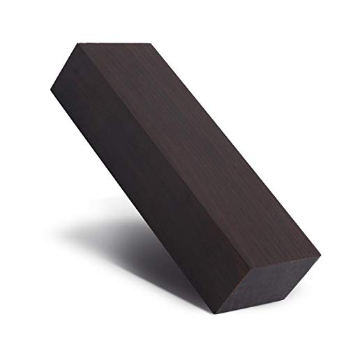 VGEBY DIY Ebony Wood Block, Ebony Wood Lumber Blank DIY Material for Music Instruments Handle Tools 12 * 4 * 2.5 Black Played Accessories Performance