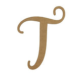 6" Wooden Letter T Unfinished, Starfish Font, Craft Cutout 1-8" Thick Wooden Craft Cutouts