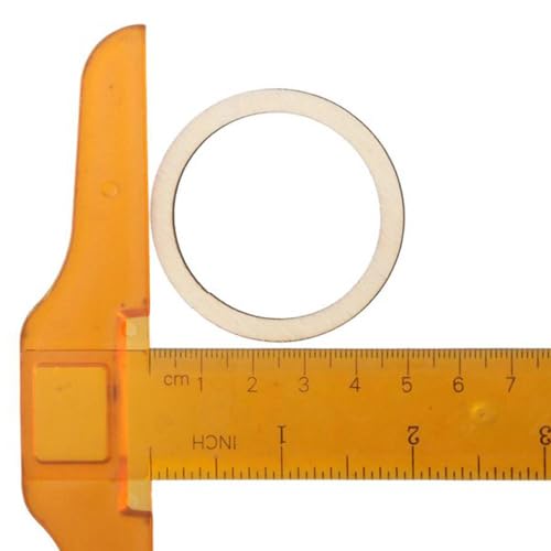 hobbyhub 100Pcs Unfinished Rings Shape Wood Pieces, 5cm Blank Wooden Circle Slices Wood Linking Rings for Christmas Home Decor, DIY Crafts hobbyhub