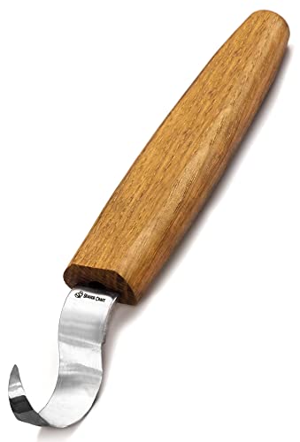 BeaverCraft Wood Carving Hook Knife SK1 for Carving Spoons Kuksa Bowls and Cups Spoon Carving Tools Basic Crooked Knife for Professional Spoon - WoodArtSupply