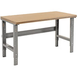 Global Industrial Adjustable Height Shop Top Safety Edge Work Bench, 72" W X 36" D, Gray Global Industrial
