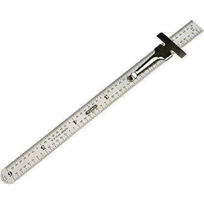 General Tools 300/1 6-Inch Flex Precision Stainless Steel Ruler, Chrome - WoodArtSupply