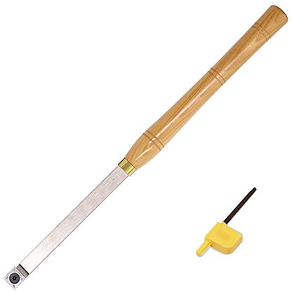 Wood Turning Tools Rougher Carbide Tipped Lathe Chisel Tool Bar 19.68 Inches With 14mm Straigt Edge Square Carbide Insert for Wood Hobbyist or DIY or