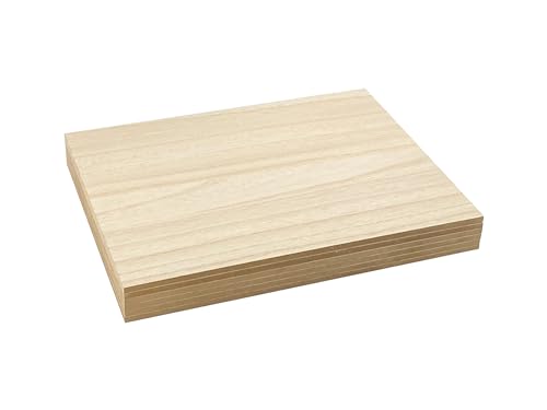 6 Pack MDF Wood Boards 11"x14"-1/4th inch Thick Wooden Planks, Double Sided Veneered MDF Sheet for Homemade DIY Crafts Cregugua