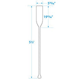 Seachoice 5.5 Ft. Wood Paddle, New Zealand Pine Construction, 19-11/16 in. X 5-7/8 in. Blade, Wide Top Hand Grip, Clear Finish, Tan SEACHOICE