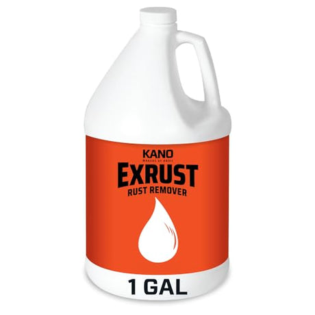 KROIL Kano Exrust Industrial Strength Rust Remover (Liquid-1 Gallon Bottle-Single) | Penetrating Rust Removal for Steel, Stainless Steel, Wrought KROIL