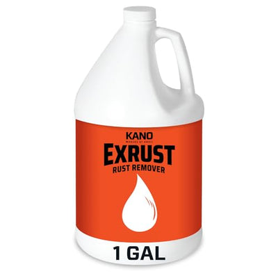 KROIL Kano Exrust Industrial Strength Rust Remover (Liquid-1 Gallon Bottle-Single) | Penetrating Rust Removal for Steel, Stainless Steel, Wrought