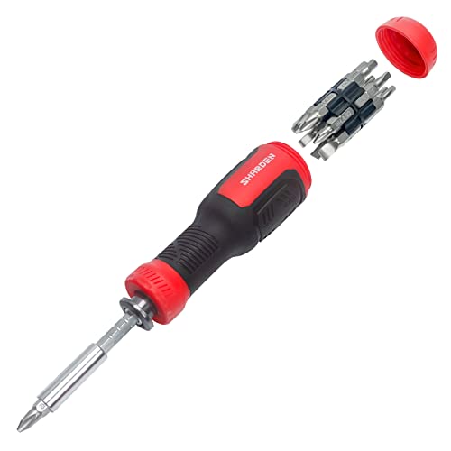 SHARDEN Multi Screwdriver 13-in-1 Screw Driver Adjustable Screwdriver Set Multitool All in One with Torx Security, Flat Head, Phillips, Hex, Square - WoodArtSupply