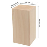 KEILEOHO 4 Pack 6 x 3 x 3 Inches Basswood Carving Blocks, Unfinished Whittling Blocks, Soft Wood Blocks, Kiln Dried Wood Carving Kit for Beginners, KEILEOHO