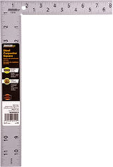 Johnson Level & Tool CS10 Professional Easy-Read Steel Carpenter Square, 8" x 12", Silver, 1 Square Johnson