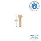 Wood Axle Pegs 13/16-inch, Pack of 100 Mini Wooden Pegs for Wood Train Craft, Fits 3/16-inch Hole Wood Wheel for Crafts, by Woodpeckers Woodpeckers