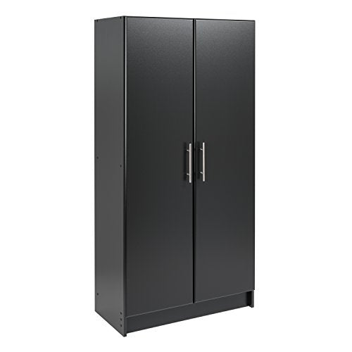 Prepac Elite Functional 9-Piece Garage Cabinets and Storage System Set A, Simplistic Garage Closet Shop Cabinets 24" D x 112" W x 89" H, Black, Prepac