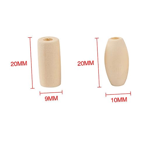 KALLORY 300 Pcs Wooden Beading Material Wooden DIY Beads Circle Beads Beads Wooden Hair Beads Unfinished Wooden Beads Bulk Jewelry DIY Wood Beads KALLORY