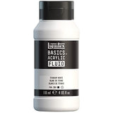 Liquitex BASICS Acrylic Fluid Paint, 118ml (4-oz) Bottle, Titanium White Liquitex