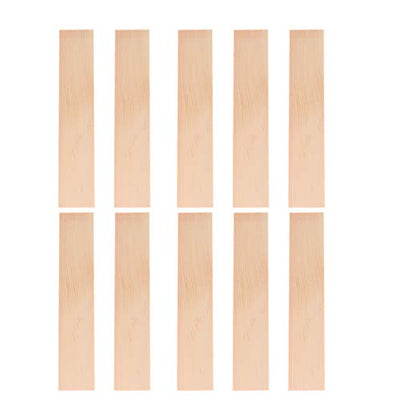 Exceart 10pcs Rectangle Wood Boards Unfinished Wood Boards Sheets Carving Blocks for Arts Craft Painting 4x20cm