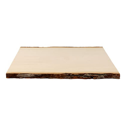 Walnut Hollow Basswood Plank Large with Live Edge Wood (Pack of 1) - For Wood Burning, Home Décor, and Rustic Weddings - WoodArtSupply