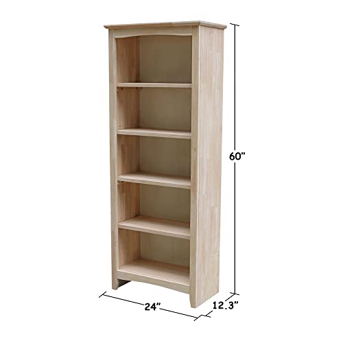 International Concepts Shaker Bookcase - 60 in H - WoodArtSupply