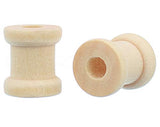 CleverDelights 1/2" x 1/2" Wood Spools - 50 Pack - Empty Craft Spools CleverDelights
