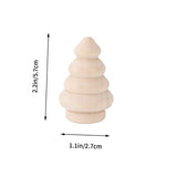 ARTIBETTER 10pcs Wood Christmas Tree Unfinished Wooden Unfinished Peg Dolls Homemade Ornaments Wooden Xmas Tree Craft Blank Peg Doll Wooden Christmas ARTIBETTER