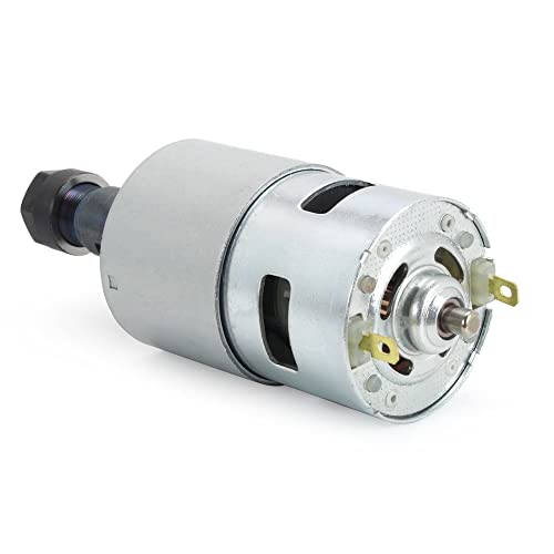 RATTMMOTOR DC Motor CNC 775 Spindle Motor 100W 12-24VDC 20000RMP + ER11 Collet for DIY Mini CNC Router 3018 3018Pro 3018Pro-Max 3018Pro-N 1610 RATTMMOTOR