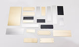 Engraving Plate Assortment - 20 Piece Aluminum and Brass Stamping Custom Engraving Plates