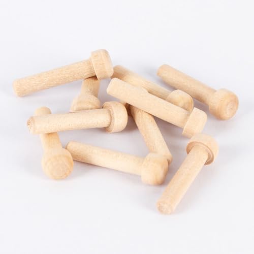 Factory Direct Craft Unfinished Wood Axle Pegs Pack of 40 for Craft Cars Trains and More (1-1/4 Inch Long x 7/32 Inch Diameter) Factory Direct Craft