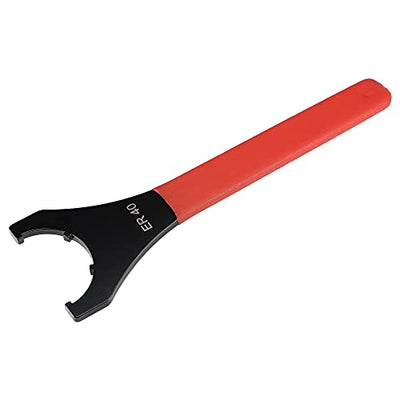 uxcell Collet Chuck Wrench Spanner for ER40UM Clamping Nut CNC Milling Lathe Chuck Holder Tool with Red Non-slip Handle