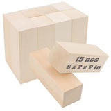 JOIKIT 15 Pack 6 x 2 x 2 Inches Basswood Carving Blocks, 15x5x5cm Unfinished Soft Wooden Carving Blocks, Kiln Dried Whittling Blocks Natural Craft JOIKIT