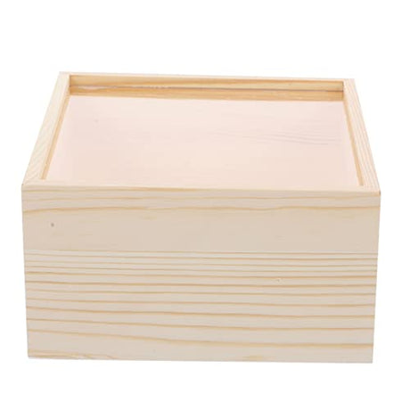 BESPORTBLE Box Storage Wooden Box Decorative Storage Case Desk Tray Unfinished Wood Tray Natural Wooden Gift Vintage Jewelry Ring Jewelry Wooden Tray BESPORTBLE