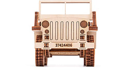 Wood Trick SUV Car Mini 3D Wooden Puzzle for Adults and Kids to Build - 6.3 x 2.8 in - Mechanical Moving Parts - Wood Model Kit - WoodArtSupply