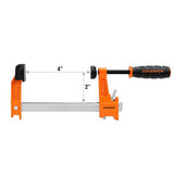 Jorgensen 2-Pack Steel Bar Clamp Set, 4-inch Light Duty, 300 Lbs Load Limit, for Woodworking Jorgensen