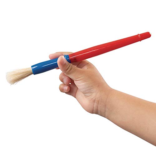 Colorations® Best Value Plastic Handle Brushes - Set of 24 - Crafts for Kids, Painting for Kids, Bulk Paintbrushes, Paintbrush Value Pack, Brush Set Colorations