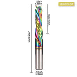 Spiral Router Bits Up Down Compression Bit with DLC Coating, 1/4 inch Cutting Diameter, 1" Cutting Length,1/4 inch Shank Solid Carbide CNC End Mill HOZLY