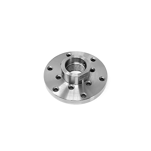 RGWOOD M5107 4" Steel Wood Lathe Face Plate (12 hole) 1-1/4" x 8tpi Threaded, with 2 locking set screws RGWOOD