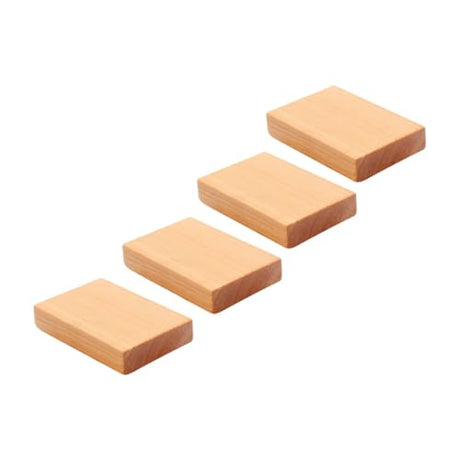 VILLCASE 4pcs Carved Wood Block Toy Natural Crafting Wood Blocks Unfinished Wood Cubes Kid Blocks DIY Wooden Building Blocks Wood Whittling Kit Kid VILLCASE