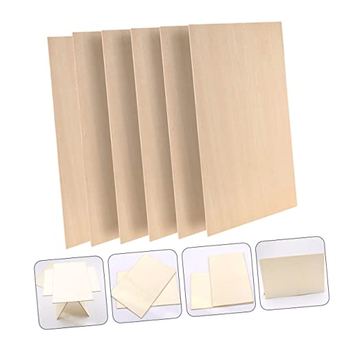 EXCEART 24 Pcs Rectangular Veneer Wooden Slices Unfinished Wood Hobby Unfinished Wood Crafts Unfinished Wood Tiles Wood Blanks Wooden Cutouts Woodsy EXCEART