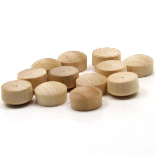 Mylittlewoodshop - Pkg of 50 - Roundhead Plug Button - 3/4 inches in Diameter Unfinished Wood(WW-BR0750-50) Unique Wood Shapes