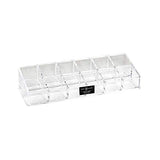 Isaac Jacobs Clear Acrylic 12 Compartment Nail Polish Holder, Organizer for Makeup, Essential Oils, Storage Solution, Rack Display (2 Rows (x6)) Isaac Jacobs International