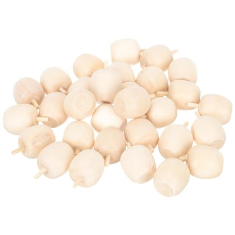 Crafts Apples Decoration 30Pcs Unfinished Wooden Crafts DIY Unpainted Fruit Shape Art Crafts for Color Painting Wooden Mini Wooden Peg Dolls Amosfun