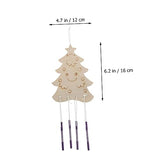 Yardwe 16 Sets Christmas DIY Wind Chime Christmas Tree Ornament Christmas Bell Pendant Xmas Unfinished Wind Chime Wind Chime Craft Kit Ornaments for Yardwe