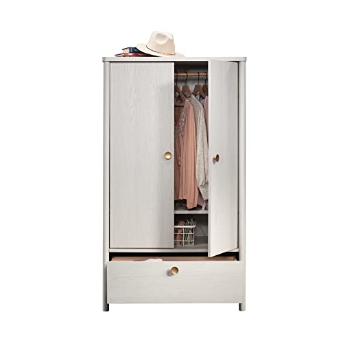 Sauder Dover Edge Bedroom Armoire with Drawer, L: 34.17" x W: 21.18" x H: 60.04", Glacier Oak Finish Sauder