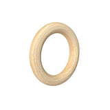 40 Pieces 2.9 Inch Unfinished Wooden Rings for Crafts Natural Solid Wood Circle for Macrame Handmade Project (Inner 1.9 inch) Cregugua