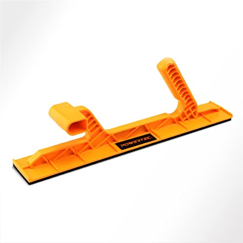 POWERTEC 71451 Deluxe Push Block for Router Tables, Band Saws & Jointers, Dual Ergonomic Handles w/Max Grip, Hand Protection for Woodworking, Safety POWERTEC