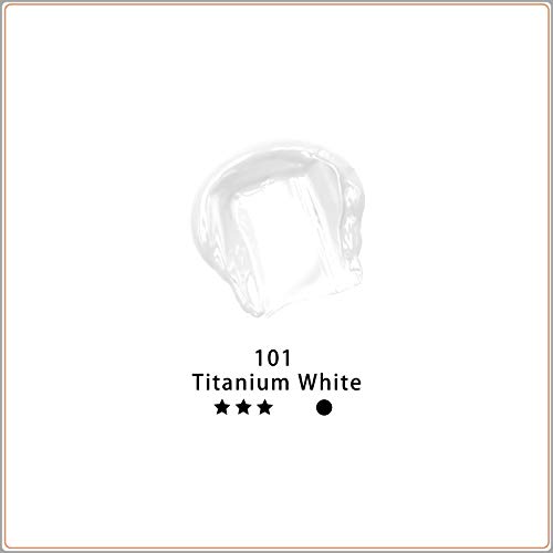 Artecho Professional Acrylic Paint, Titanium White (120ml / 4.05oz) Tubes, Art Craft Paints for Canvas, Rock, Stone, Wood, Fabric, Art Supplies for Artecho