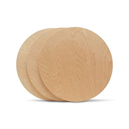 Wood Circles 13 inch 1/2 inch Thick, Unfinished Birch Plaques, Pack of 3 Wooden Circles for Crafts and Blank Sign Rounds, by Woodpeckers