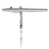 SAGUD Airbrush Kit 0.3mm Dual-Action Air Brush Gun with 20cc and 40 cc Plastic Fluid Cups - Extra 0.2mm & 0.5mm Nozzles Needle Air Caps and Quick SAGUD